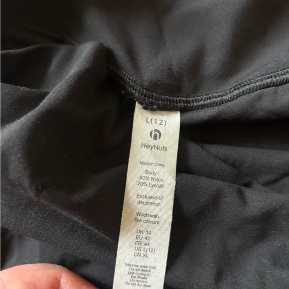 Hey Nuts Black Leggings Size Large - Picture 3 of 5